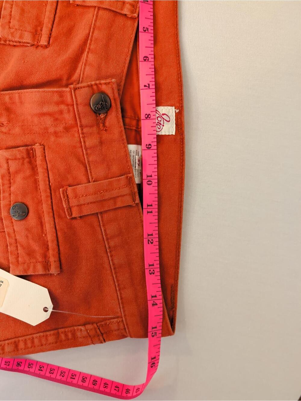 NWT Vintage Joie Burnt Orange LOW RISE Flare Denim Jeans Size 27 Y2K - Picture 8 of 9
